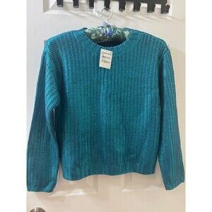 NEW Kids' Foil Print Crewneck Sweater Freshman Big Kid XL 16 AQUA COLOR